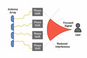 عمل تقنية Beamforming